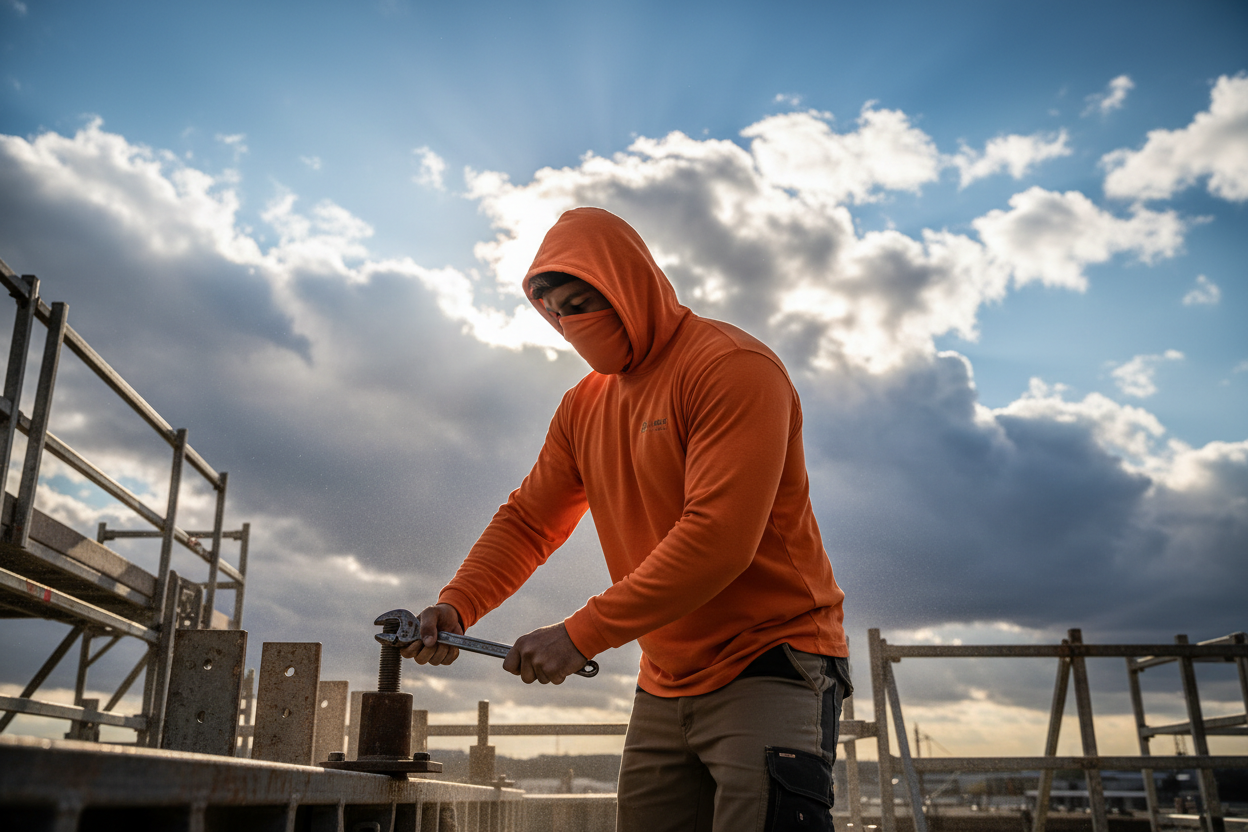 Why Every Outdoor Worker Needs a Hooded Shirt with a Built-In Face Mask