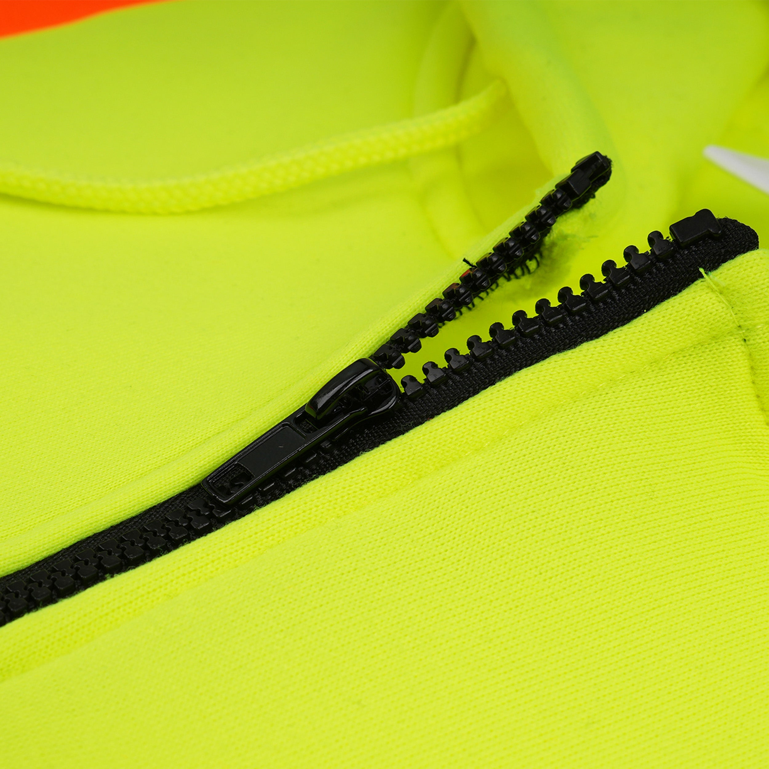 Color Block Zip-Up Hoodie with Reflective Stripes