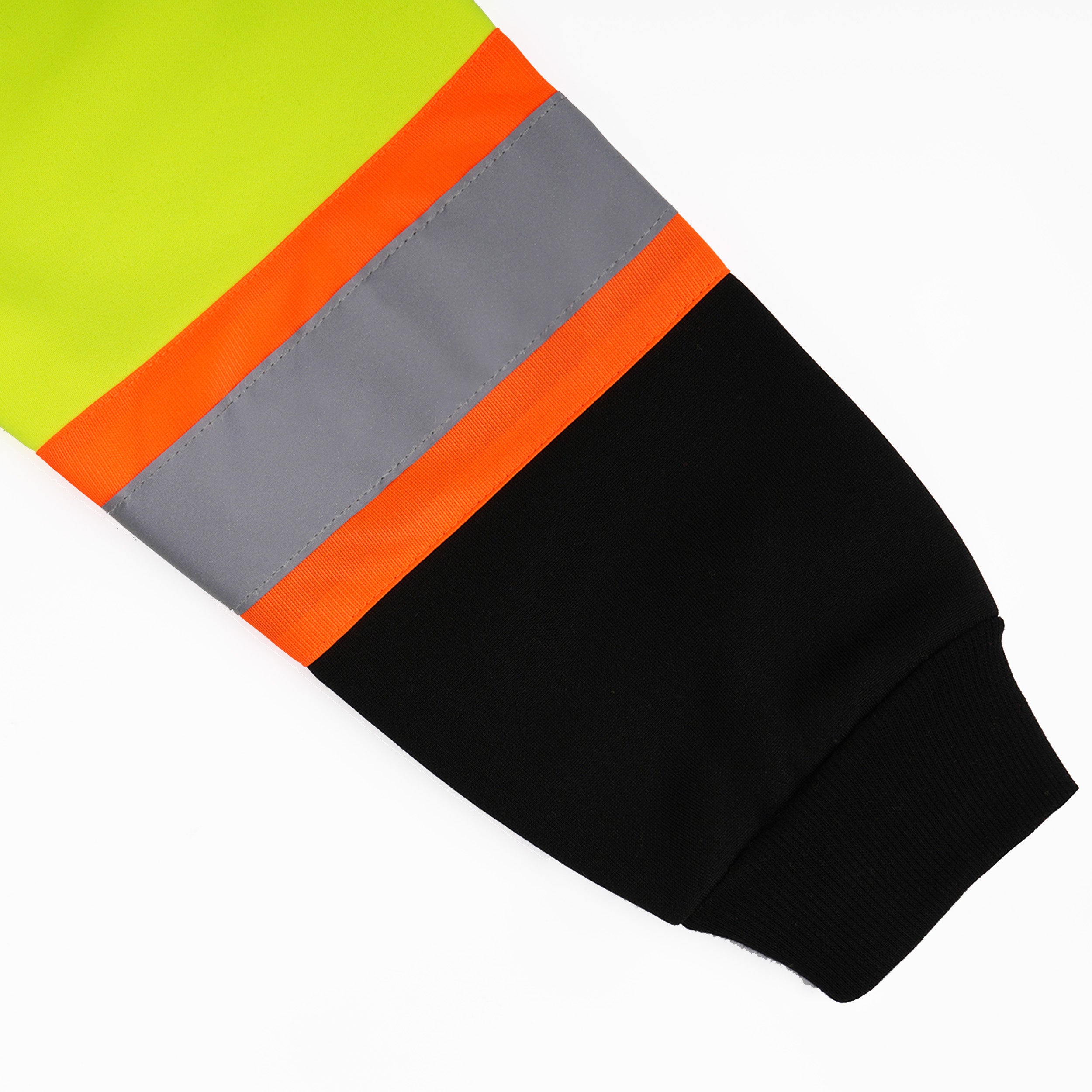Color Block Zip-Up Hoodie with Reflective Stripes