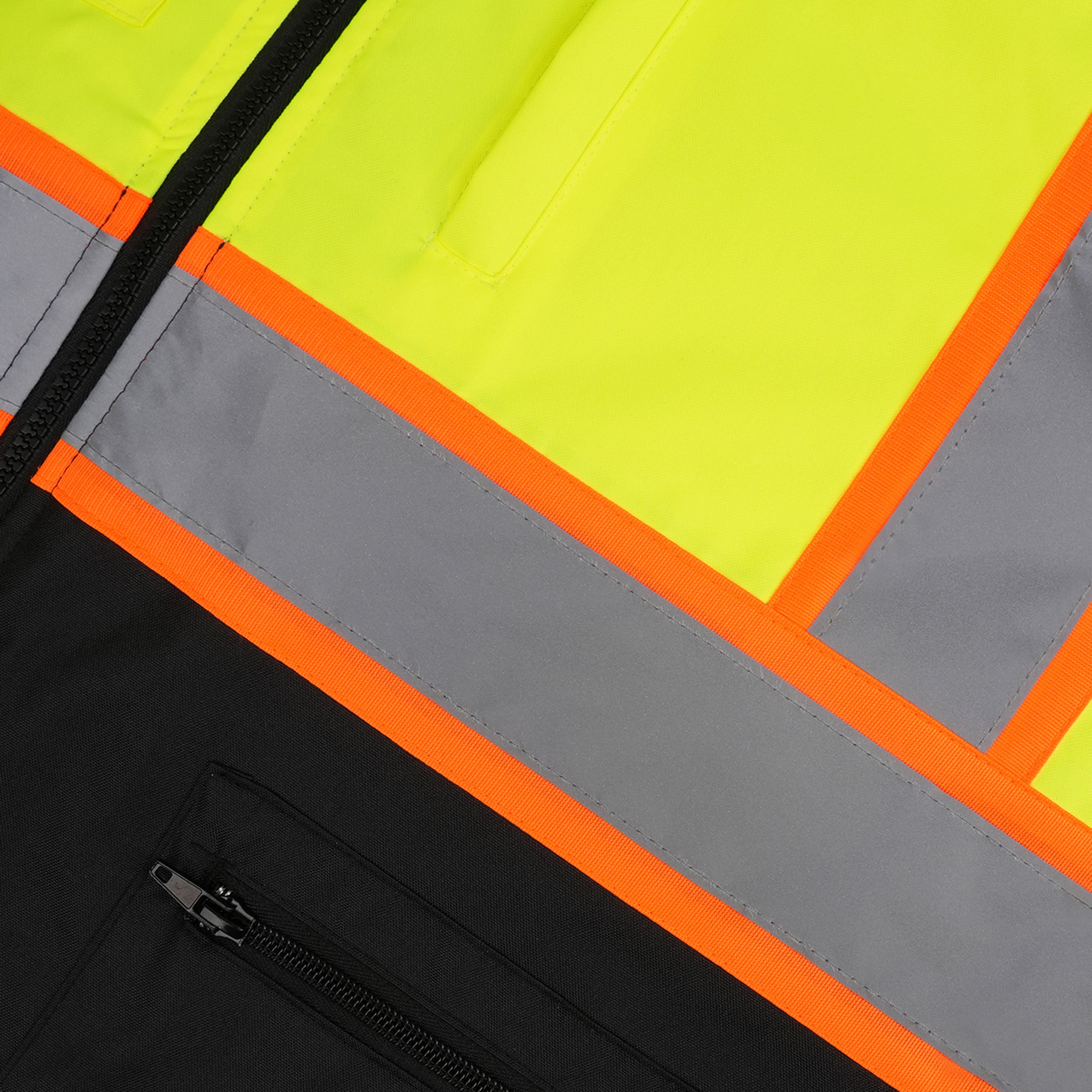 Zip-Up Jacket with Hood- Double Strip