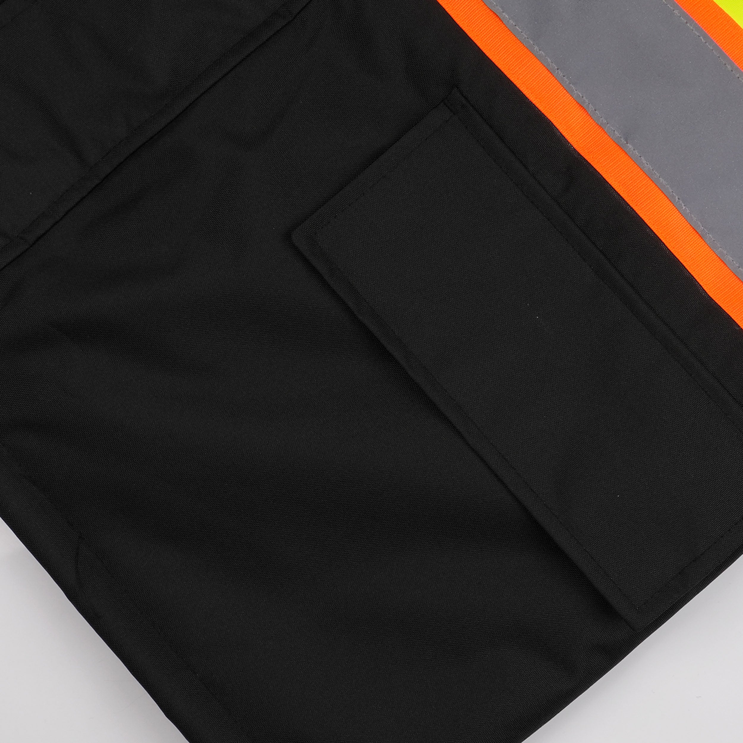 2- Tone Reflective Parka Jacket with Hood and Front Pockets
