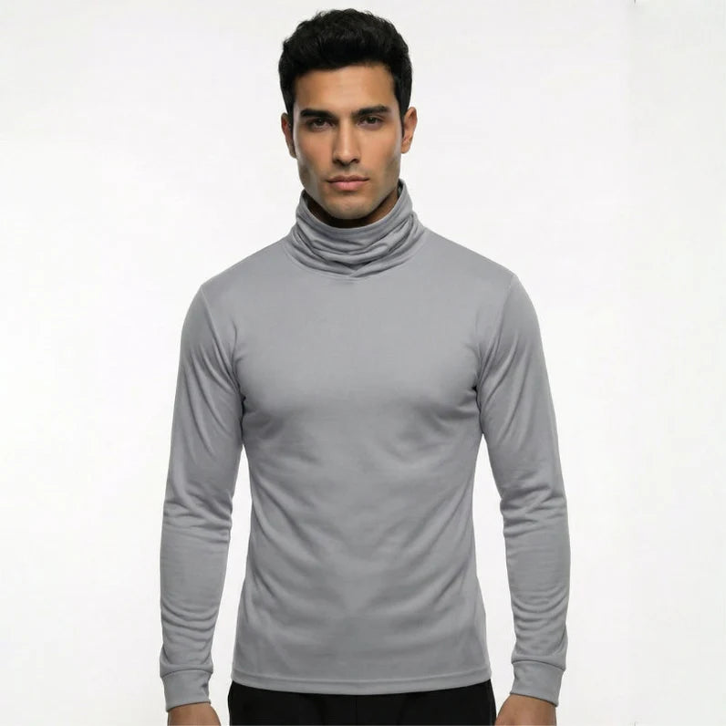 Long Sleeve Hooded Work Shirt with Built-In Face Mask – Sun Protection Unisex Workwear