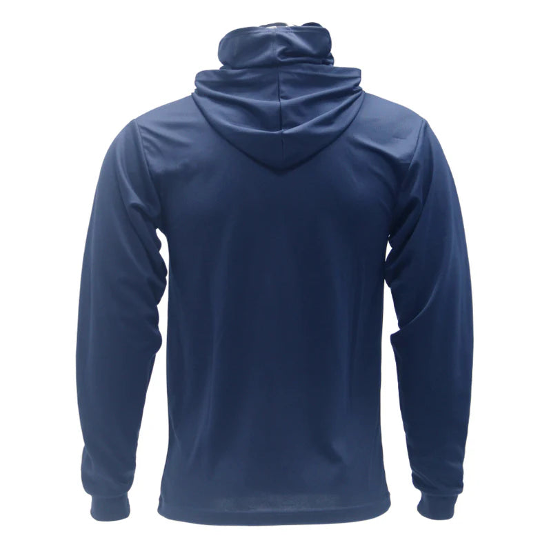 Long Sleeve Hooded Work Shirt with Built-In Face Mask – Sun Protection Unisex Workwear