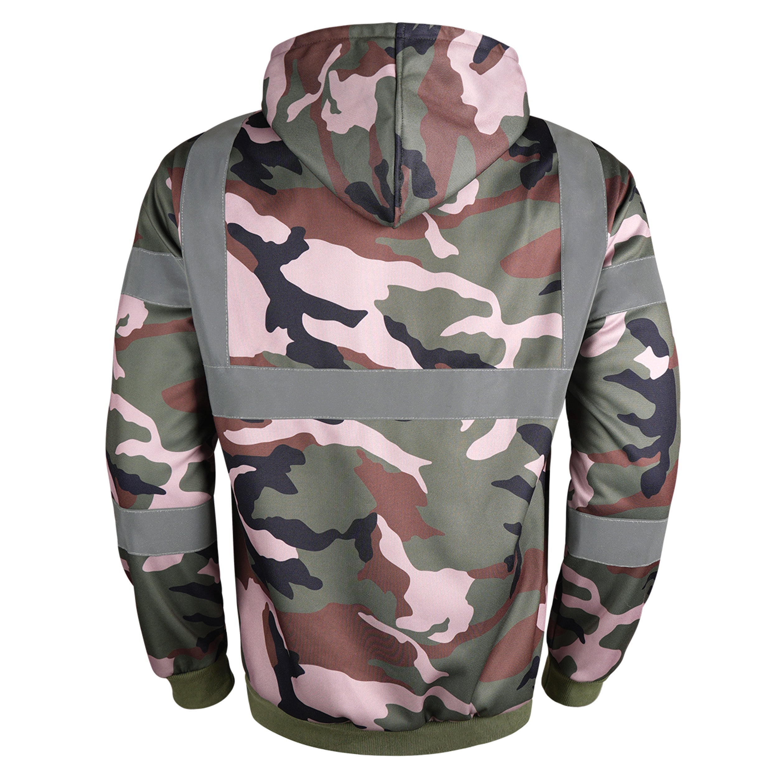 Classic Camo Zip-Up Hoodie with Pockets
