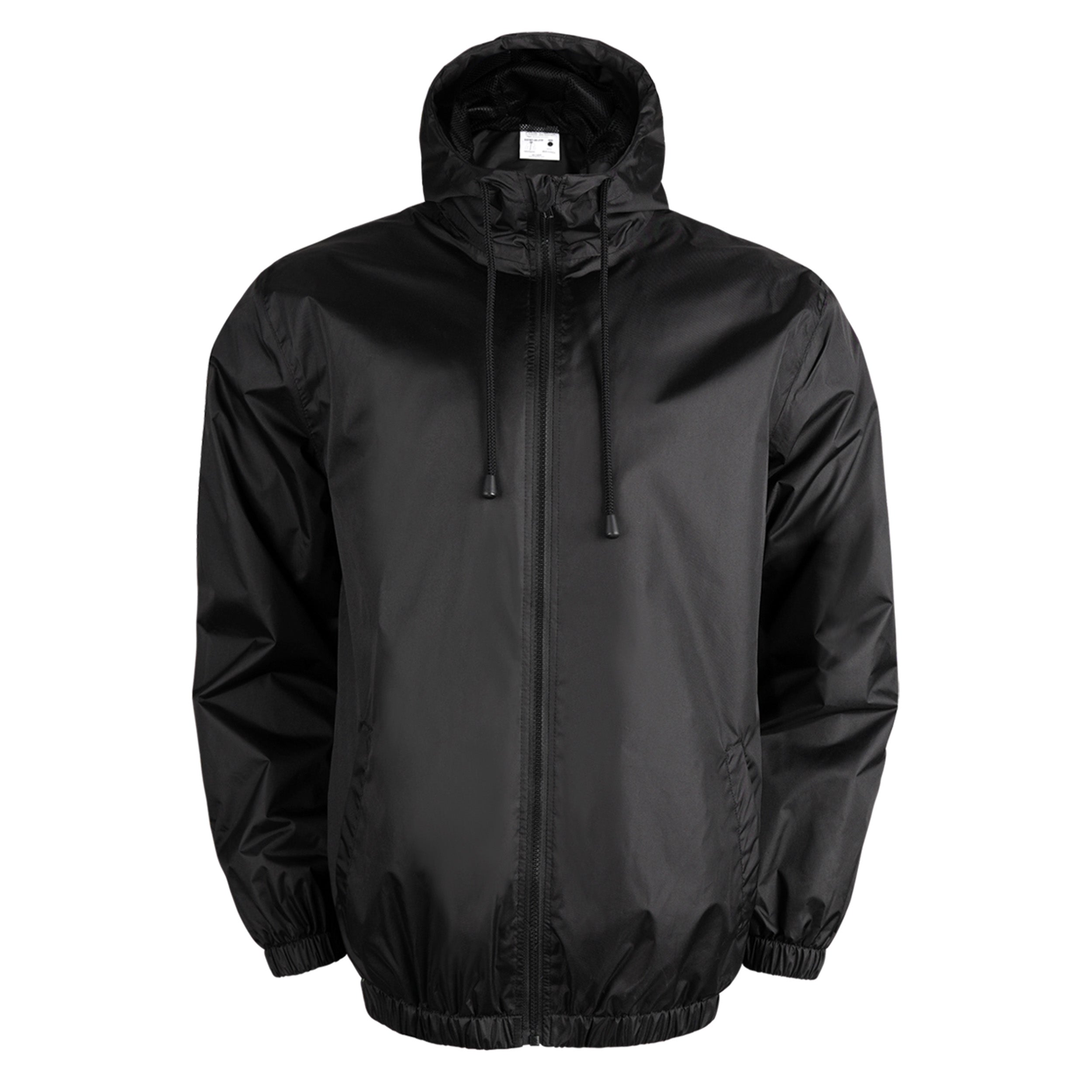 Zip-Up Windbreaker Jacket with Hood