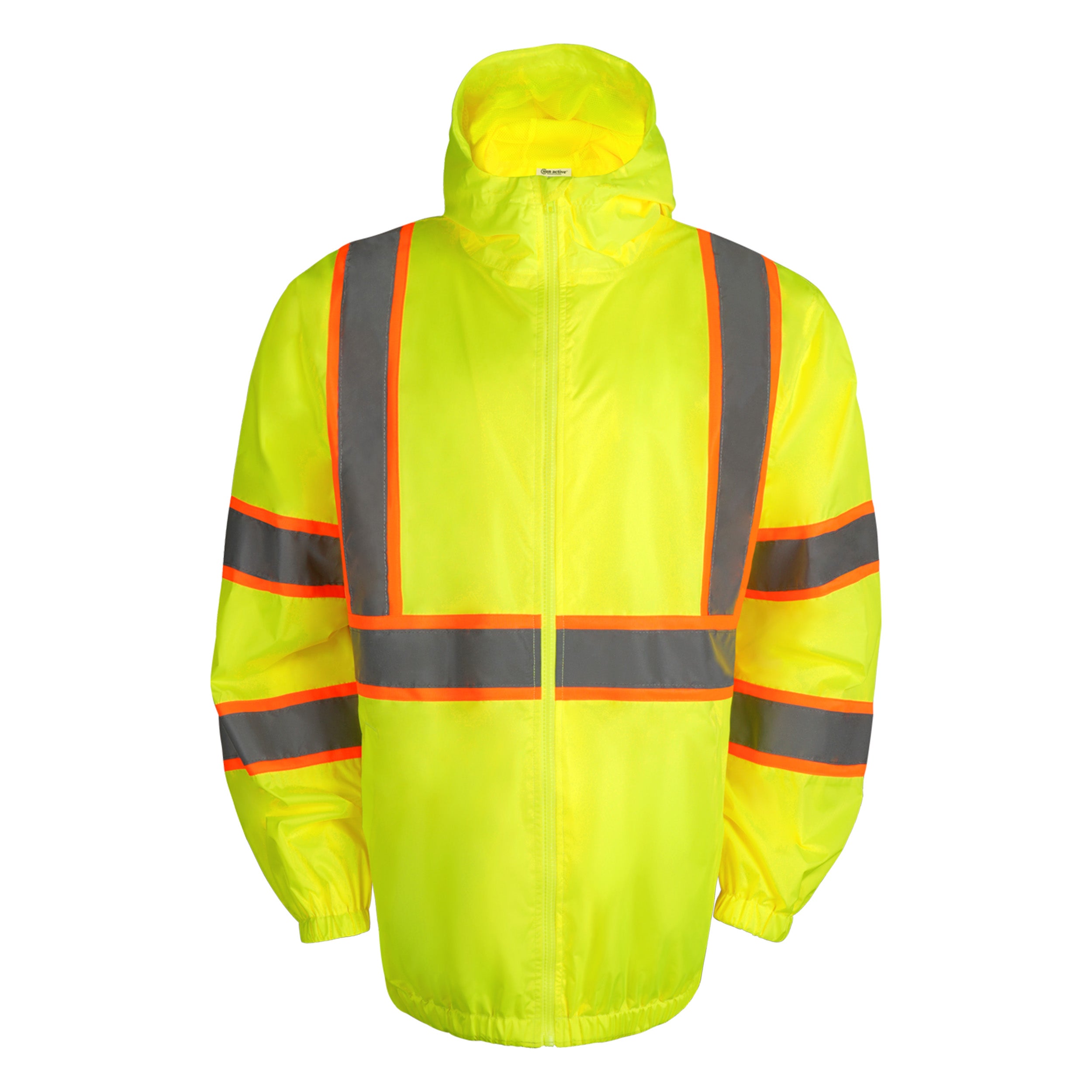 Zip-UP Windbreaker with Reflective Strips