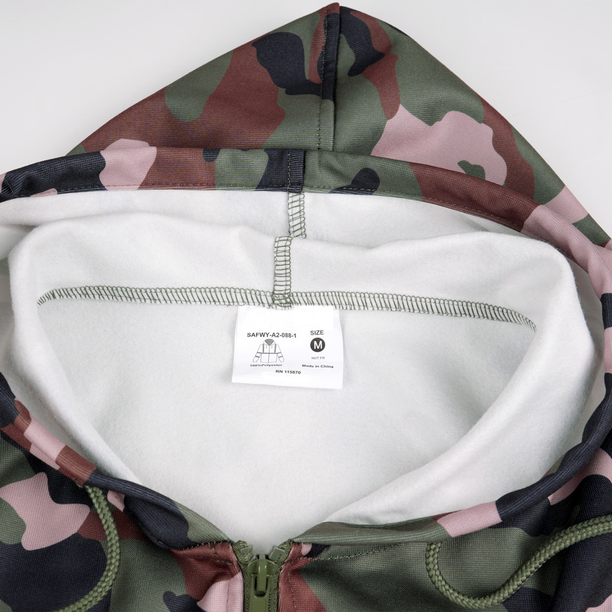 Classic Camo Zip-Up Hoodie with Pockets