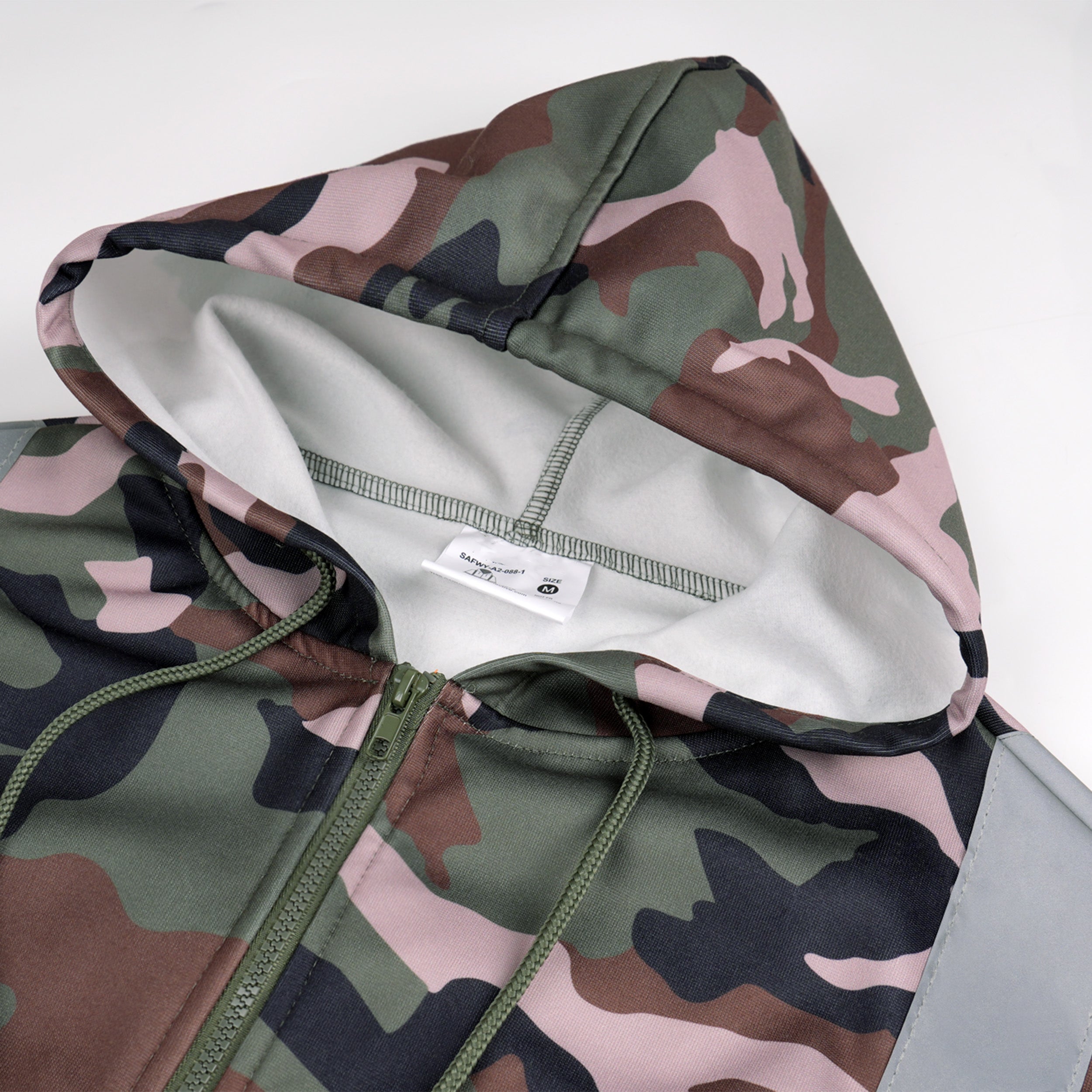 Classic Camo Zip-Up Hoodie with Pockets