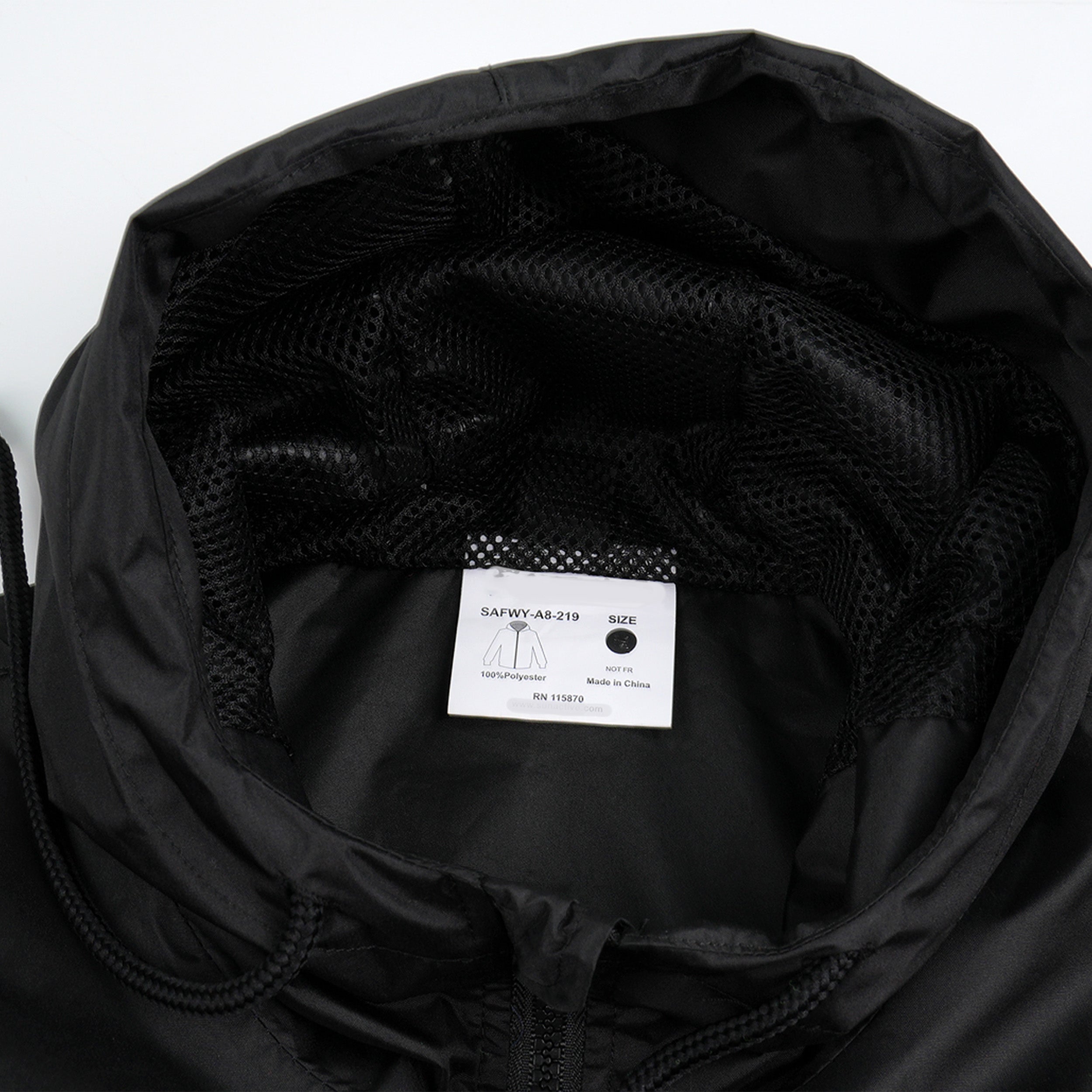 Zip-Up Windbreaker Jacket with Hood