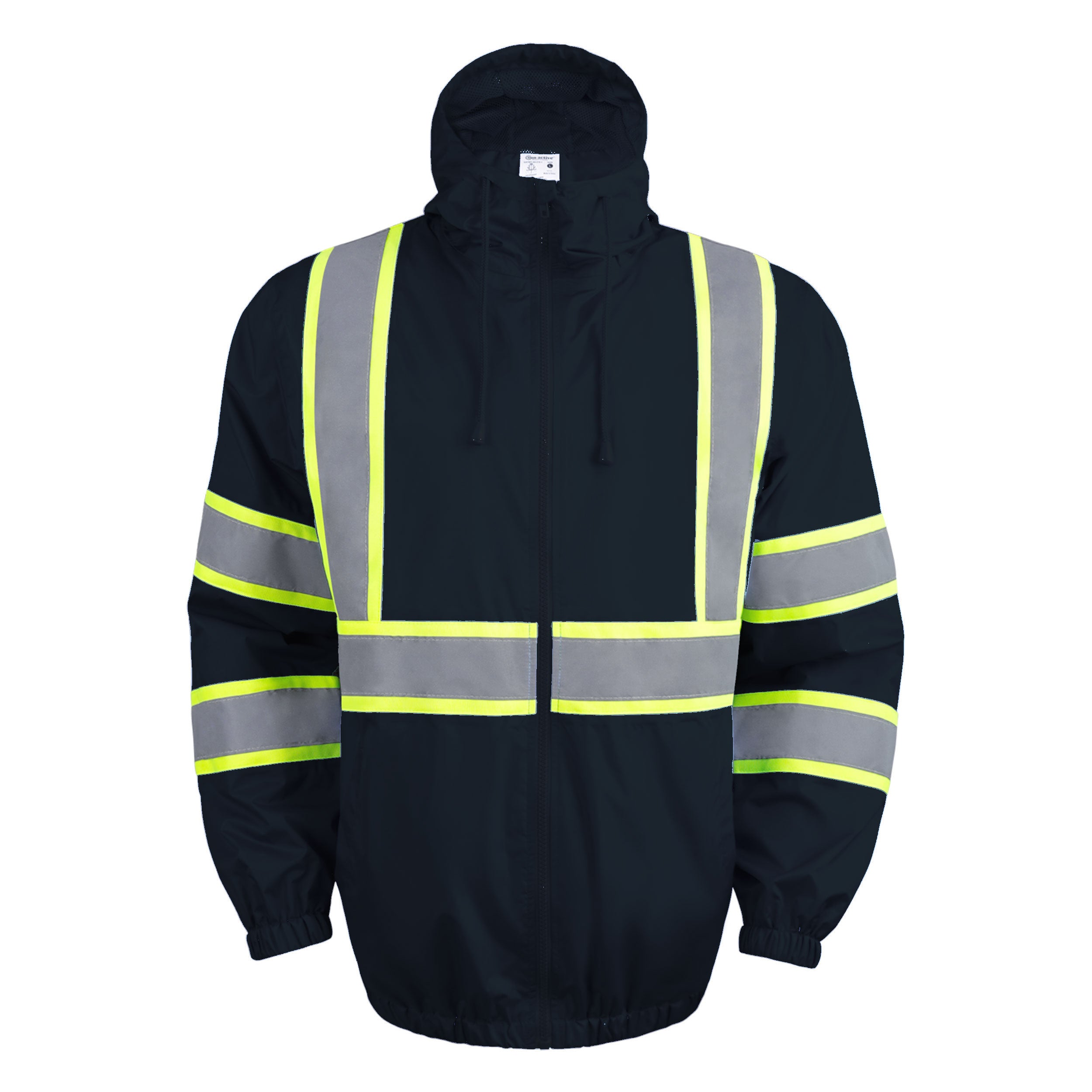 Zip-UP Windbreaker with Reflective Strips