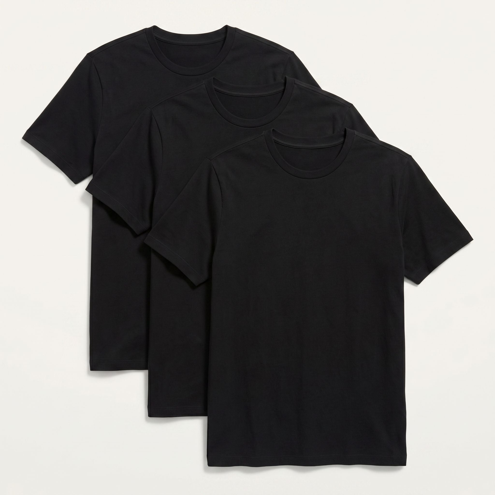 Men's 100% cotton black short sleeve t-shirt 3-pack for work