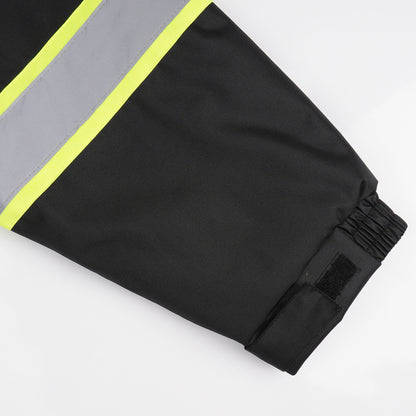 Zip-Up Jacket with Hood- Double Strip