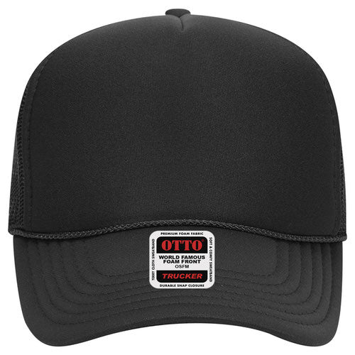 Black Mesh Trucker Work Hat – Blank Shop Cap