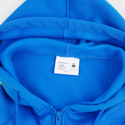 Reflective Stripe Zip-Up Hoodie with Pockets