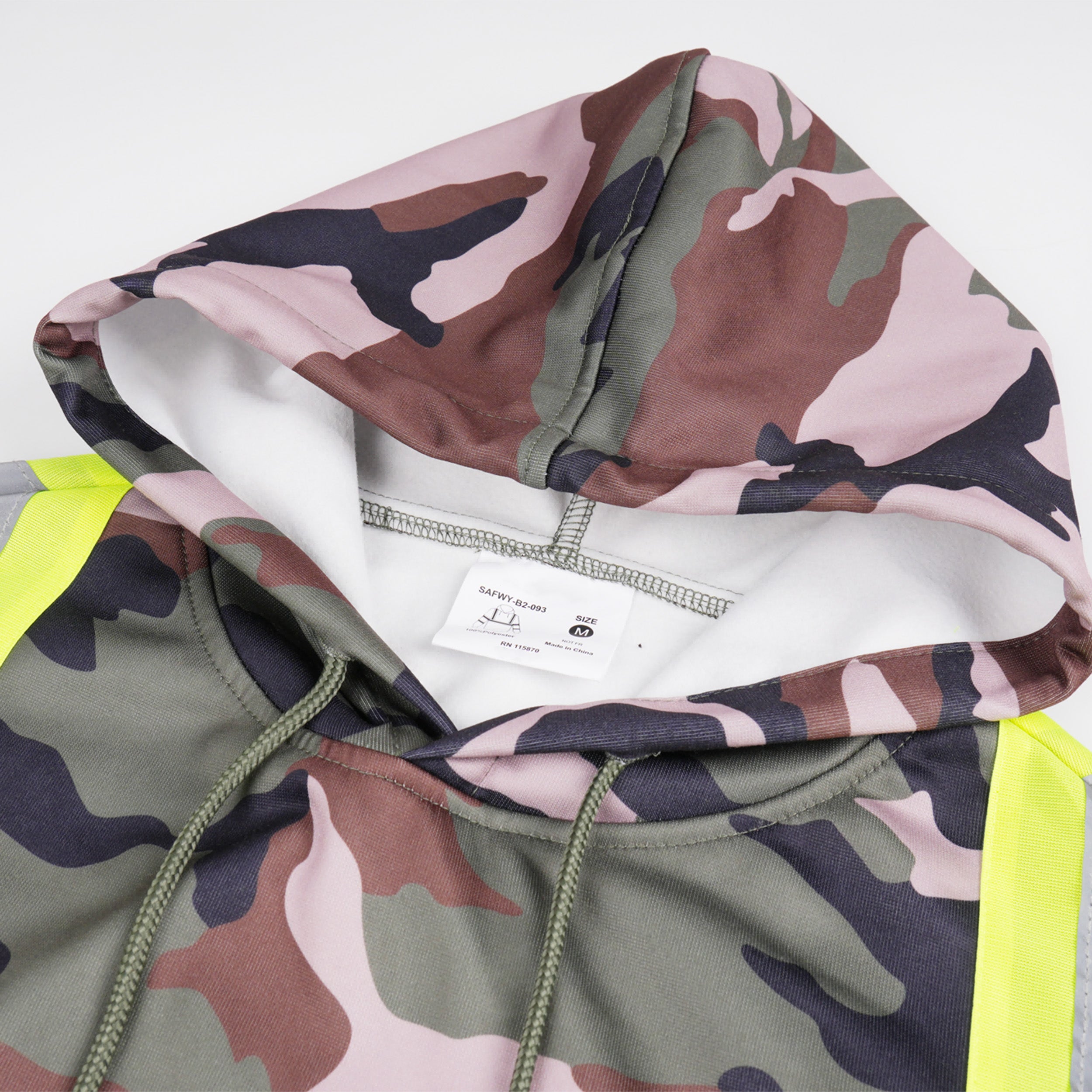 Reflective Stripe Pullover Hoodie with Front Pockets