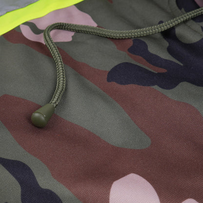 Color Block Pullover Hoodie with Reflective Stripes