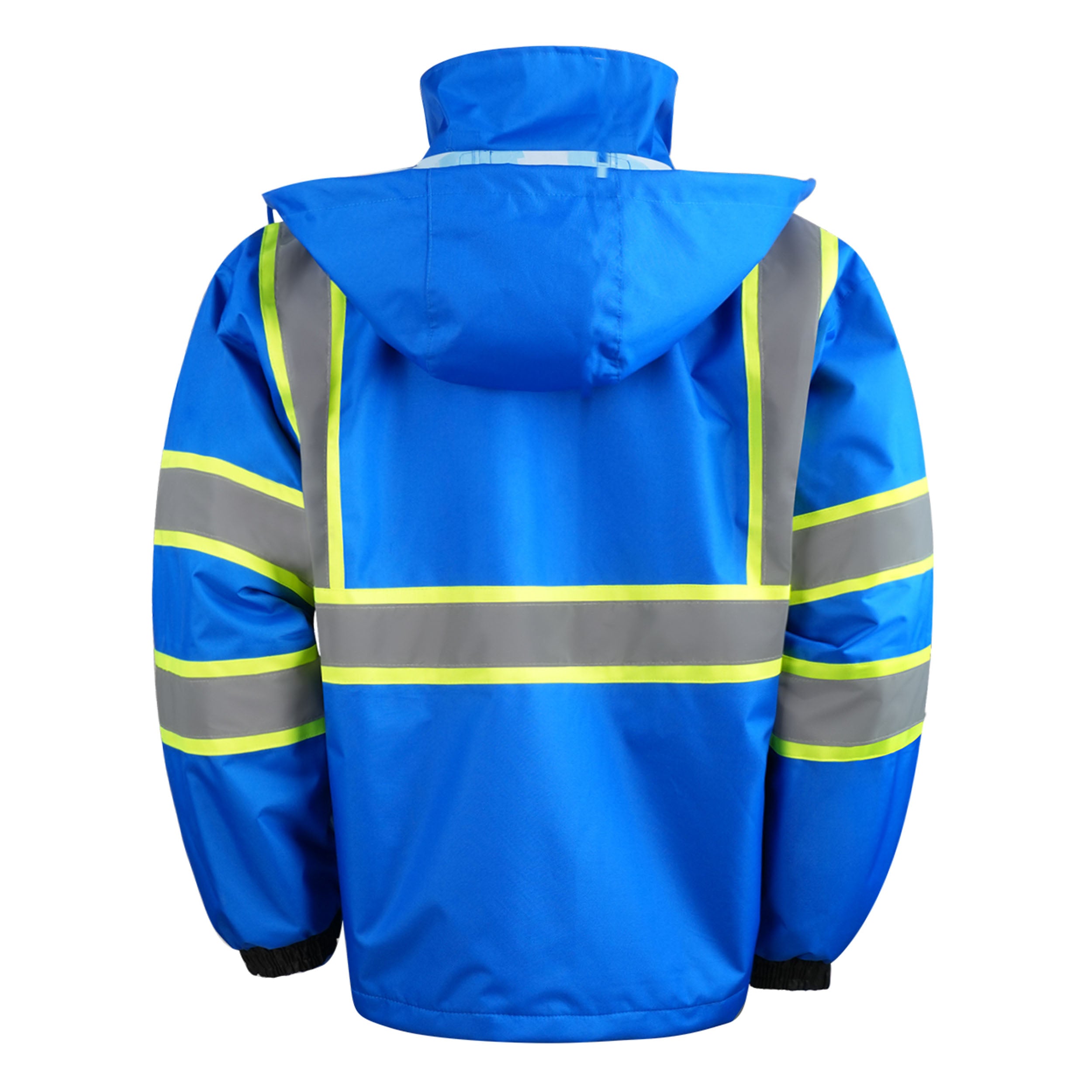 Zip-Up Jacket with Hood- Double Strip