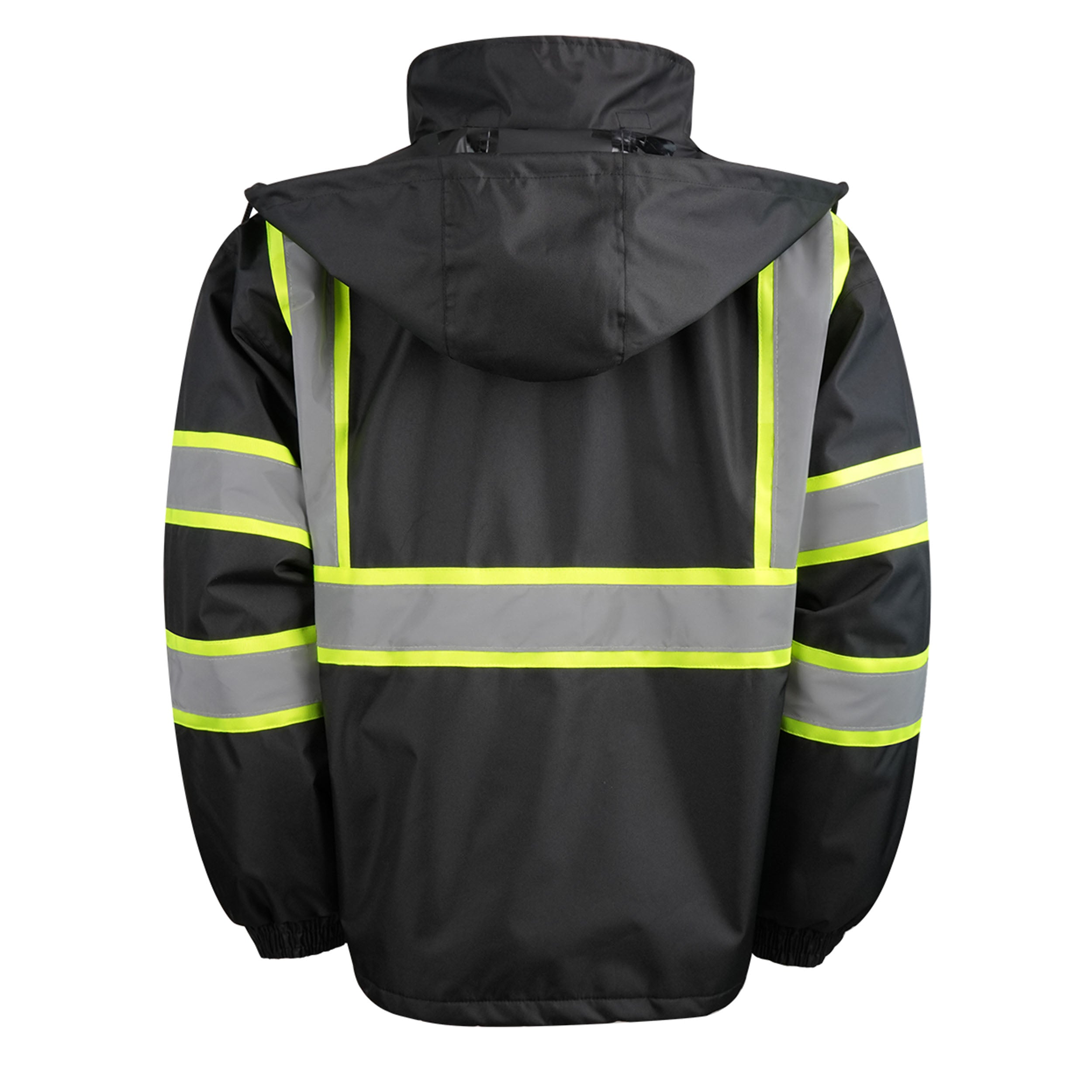 Zip-Up Jacket with Hood- Double Strip