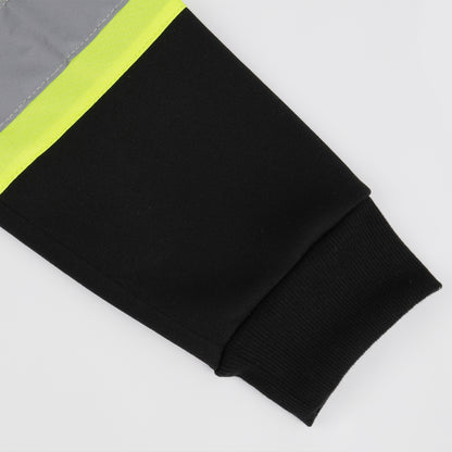 Color Block Pullover Hoodie with Reflective Stripes