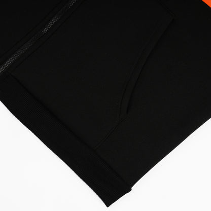 Color Block Zip-Up Hoodie with Reflective Stripes