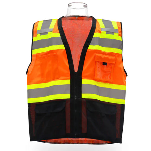 High Visibility Safety Vest – Reflective Work Vest with Four Pockets for Convenience