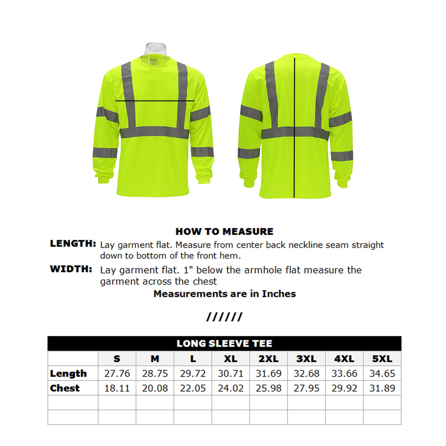 High Visibility Safety Long Sleeve T-Shirt – Durable and Comfortable Workwear