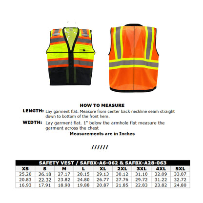 High Visibility Safety Color Block Vest with 4 Pockets – Reflective and Functional Workwear