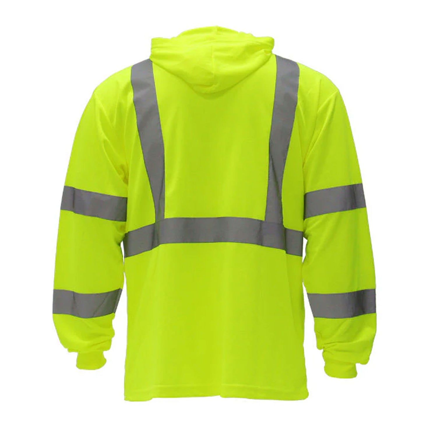 Long Sleeve Hooded High Visibility Safety T-Shirt – Reflective Workwear