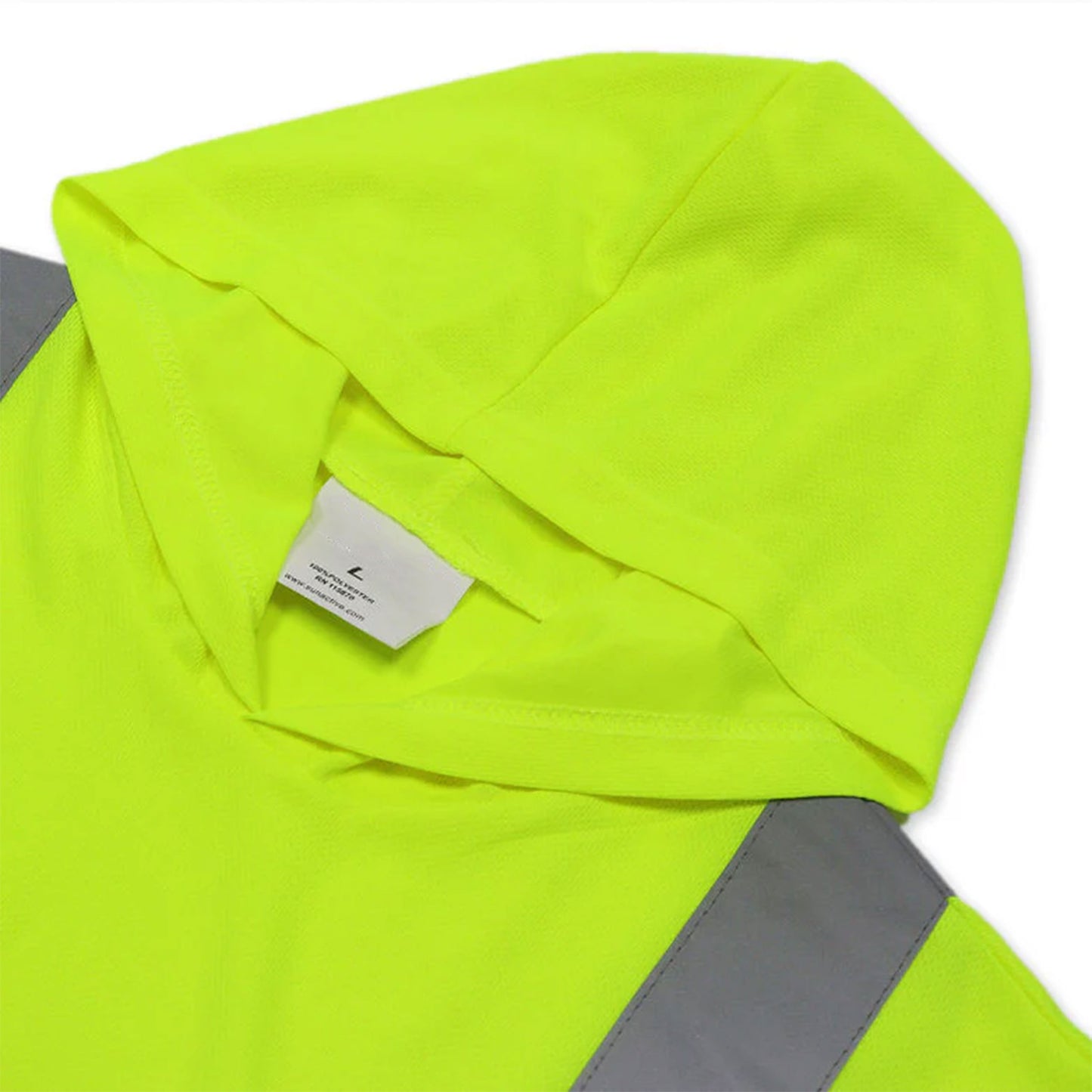 Long Sleeve Hooded High Visibility Safety T-Shirt – Reflective Workwear