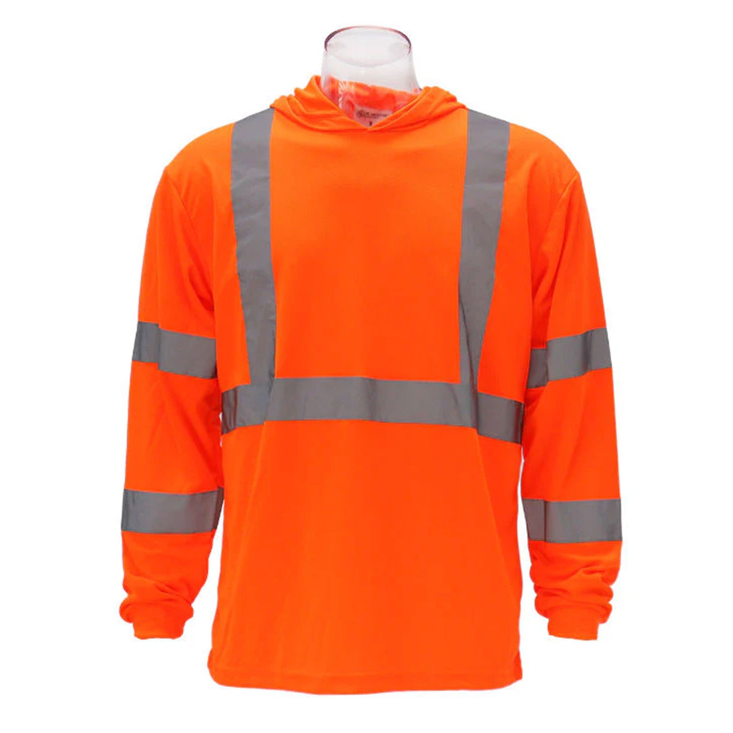 Long Sleeve Hooded High Visibility Safety T-Shirt – Reflective Workwear