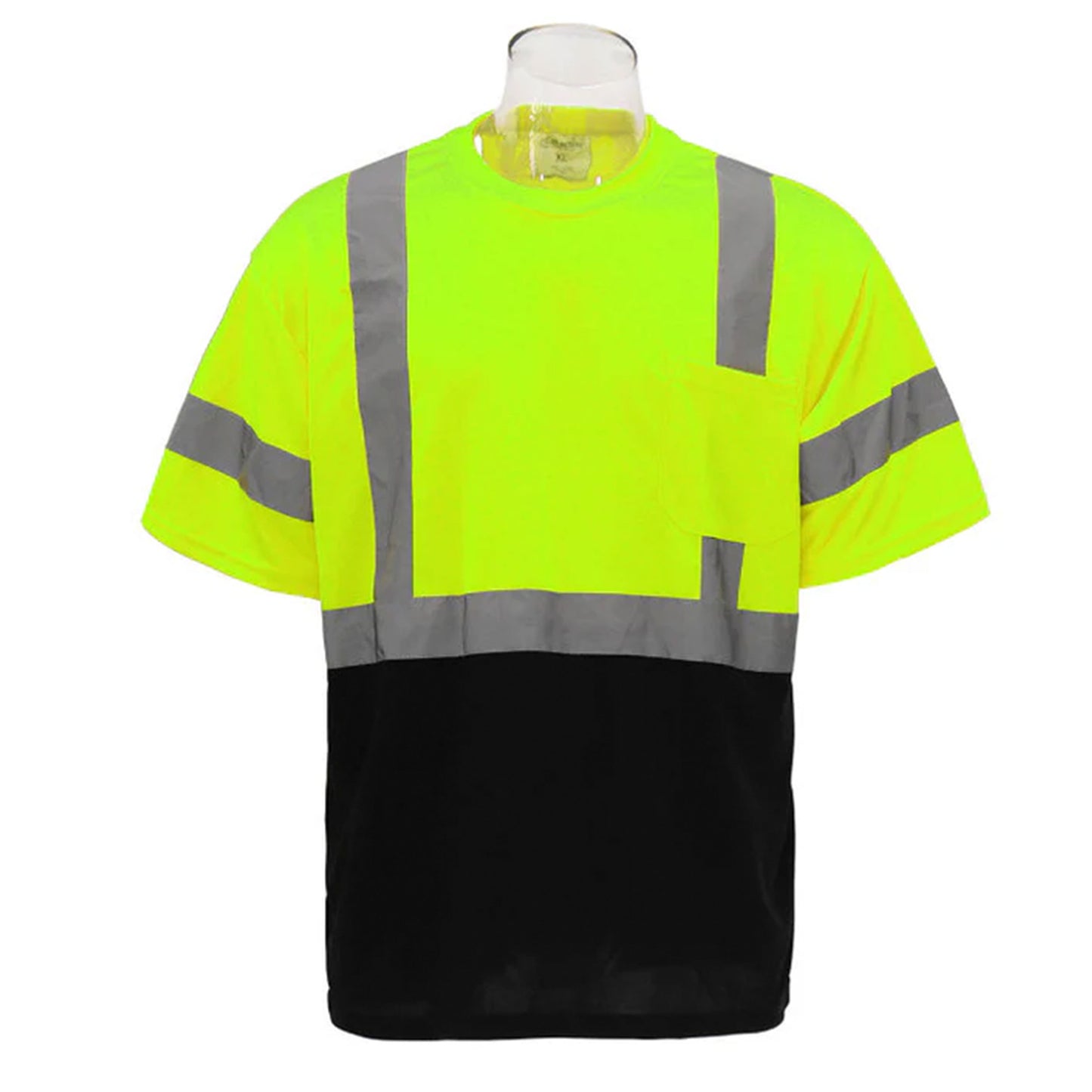 High Visibility Safety Color Block T-Shirt with Front Pocket – Reflective Unisex Workwear