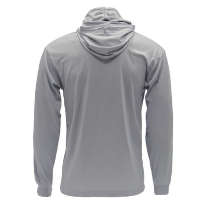 Long Sleeve Hooded Work Shirt with Built-In Face Mask – Sun Protection Unisex Workwear
