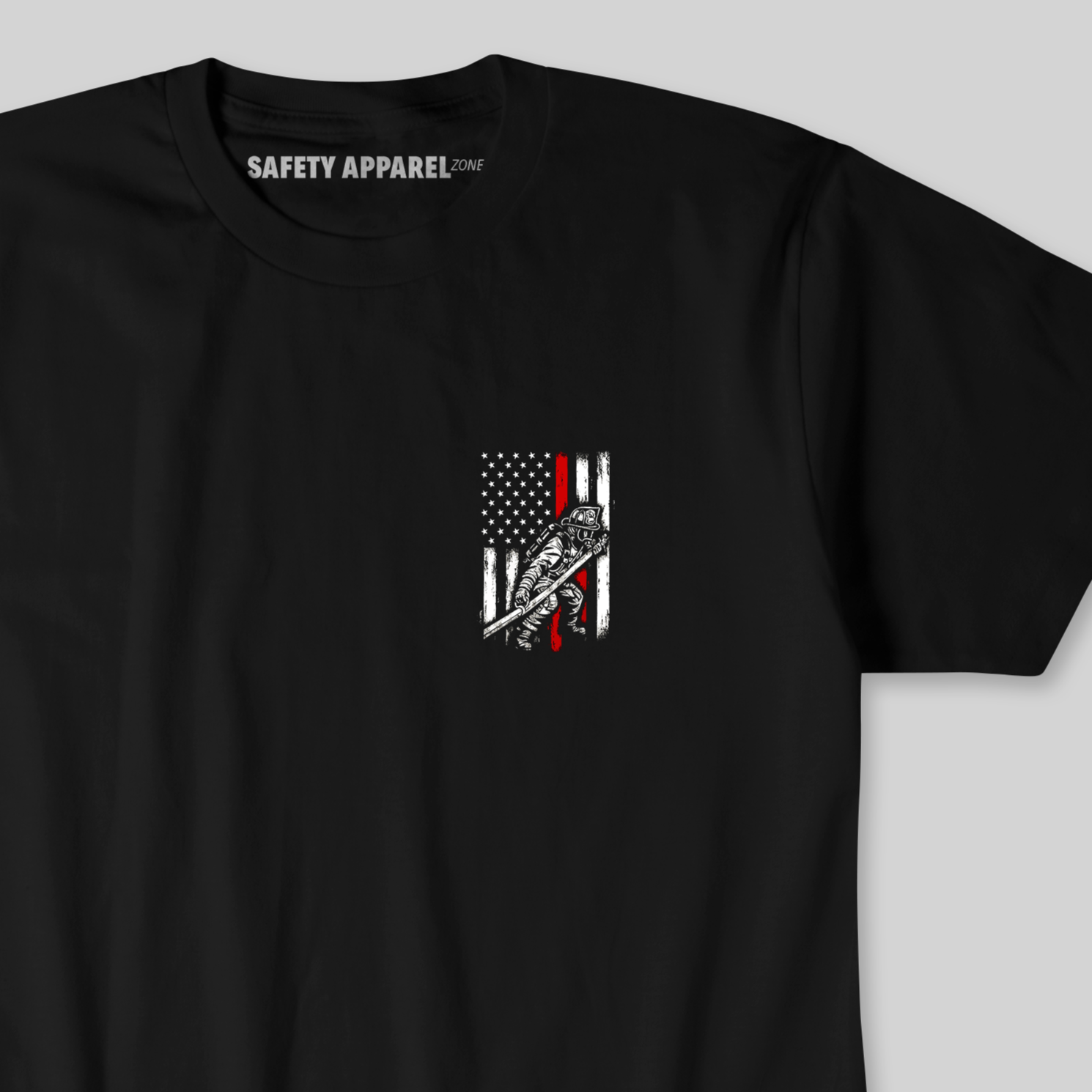 Black t-shirt firefighter , courage , usa flag