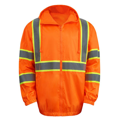 Zip-UP Windbreaker with Reflective Strips