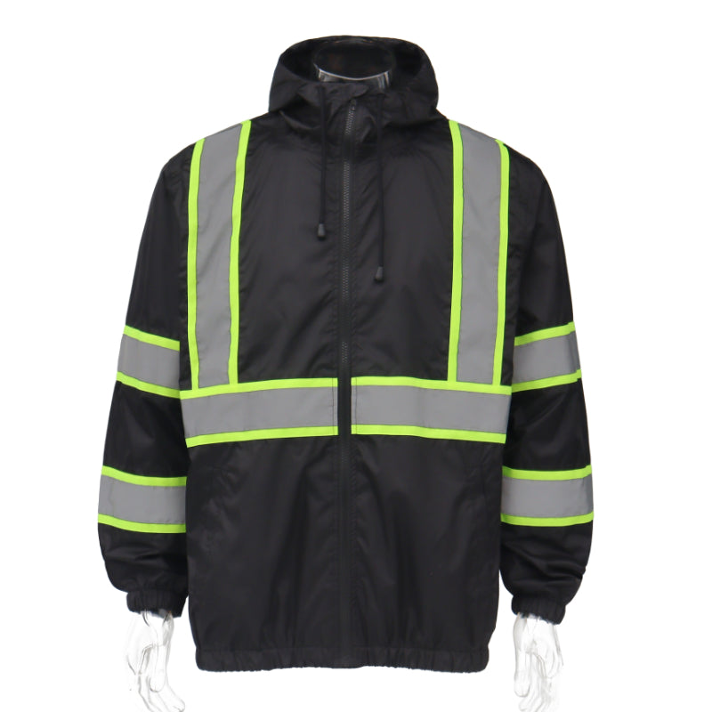 Zip-UP Windbreaker with Reflective Strips